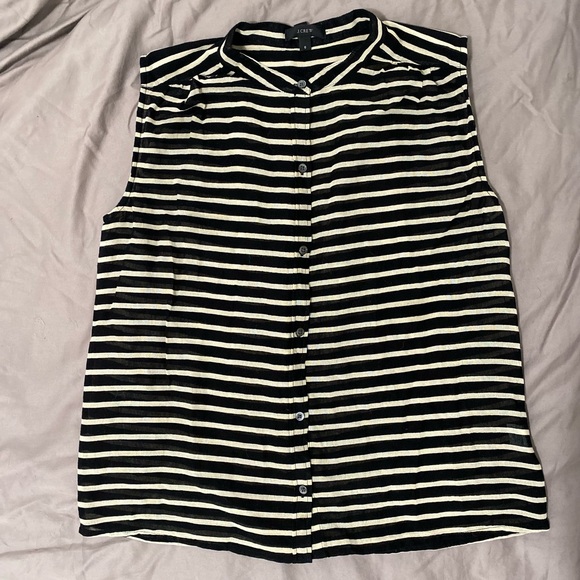 J. Crew sleeveless striped blouse size 6 - Picture 1 of 6